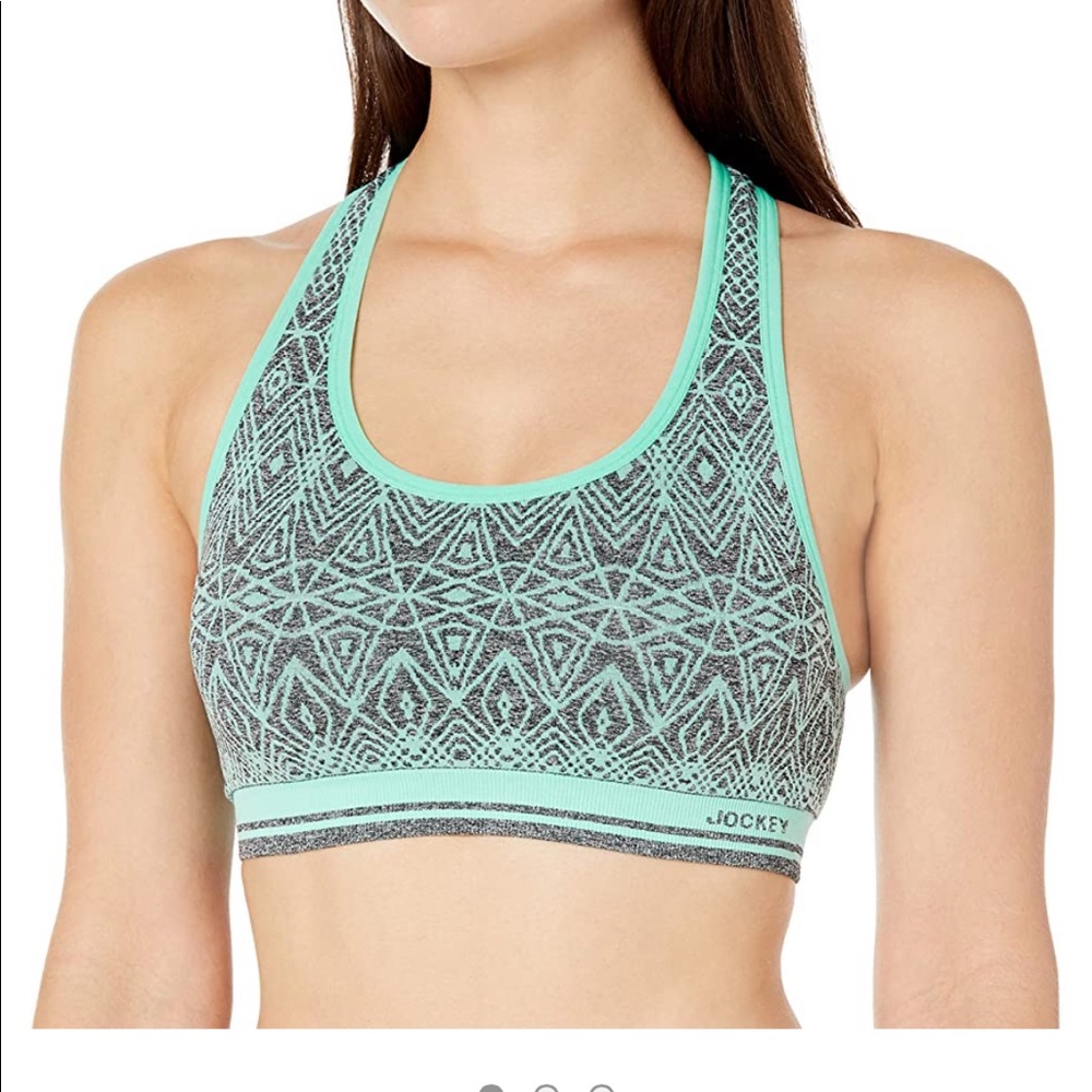 Jockey Geo Jacquard Melange Sports Bra NWT Size XL